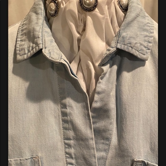 Cloth and Stone Anthology Sz XS Button Shirt split back metal buttons - Picture 6 of 11
